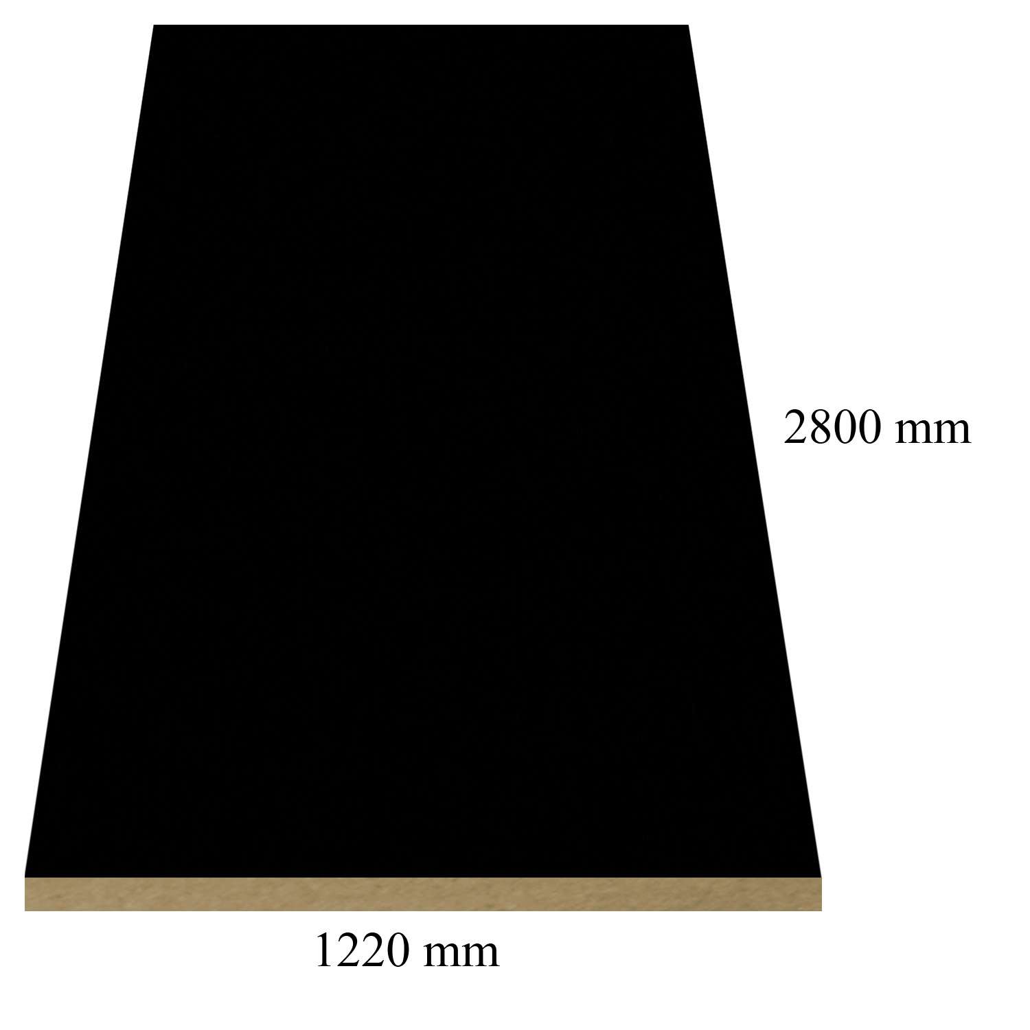 P006 face-Black super matte / backside-black MDF panel | Evogloss